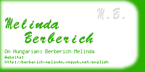 melinda berberich business card